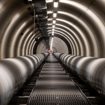 Fernwärmetunnel unter dem Rhein